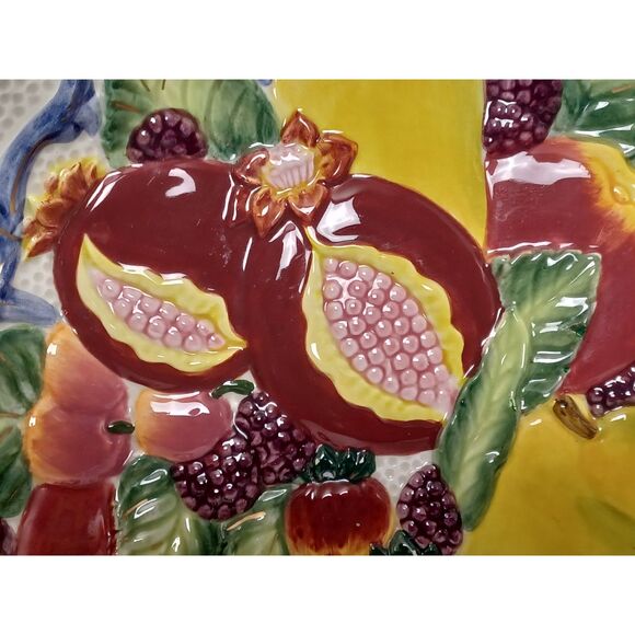 Fitz & Floyd 10" Oval Vegetable Bowl, 8" Open Potpourri Florentine Fruit Pattern - Picture 13 of 15